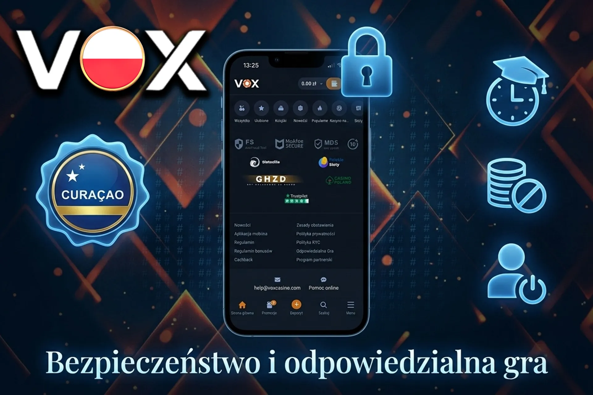 Vox Casino z naciskiem na ochronę danych i licencję